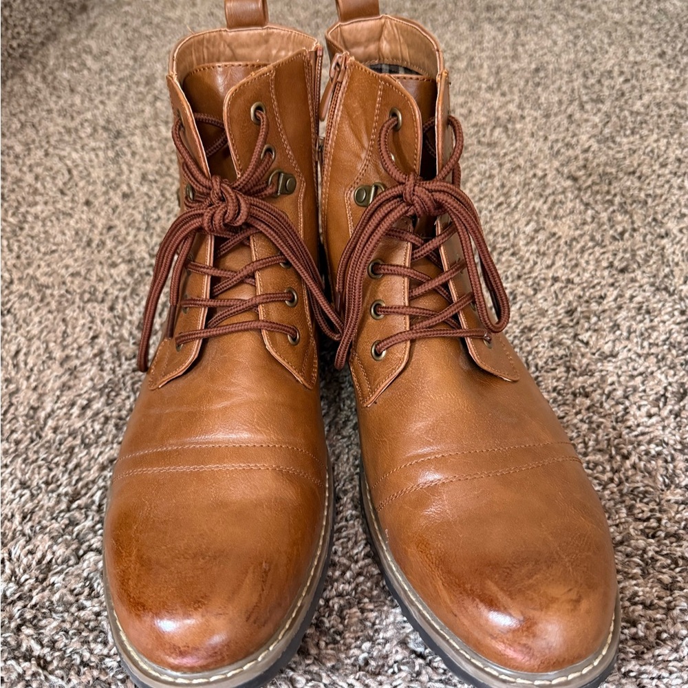 Bruno Marc Men's Brown Leather Boots size 12